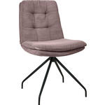 STUHL - Altrosa/Schwarz, Design, Textil/Metall (49/90/68cm) - Johann Jakob
