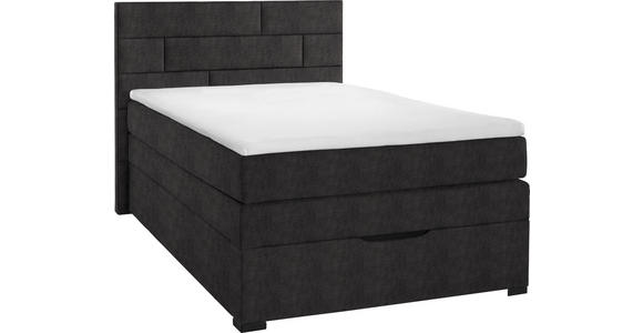 BOXSPRINGBETT 100/200 cm  in Anthrazit  - Wengefarben/Anthrazit, KONVENTIONELL, Holz/Textil (100/200cm) - Carryhome
