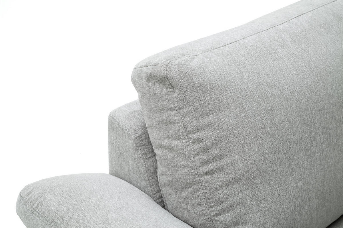 2,5-SITZER in Velours Silberfarben  - Silberfarben/Schwarz, Design, Textil/Metall (206/86/97cm) - Pure Home Lifestyle