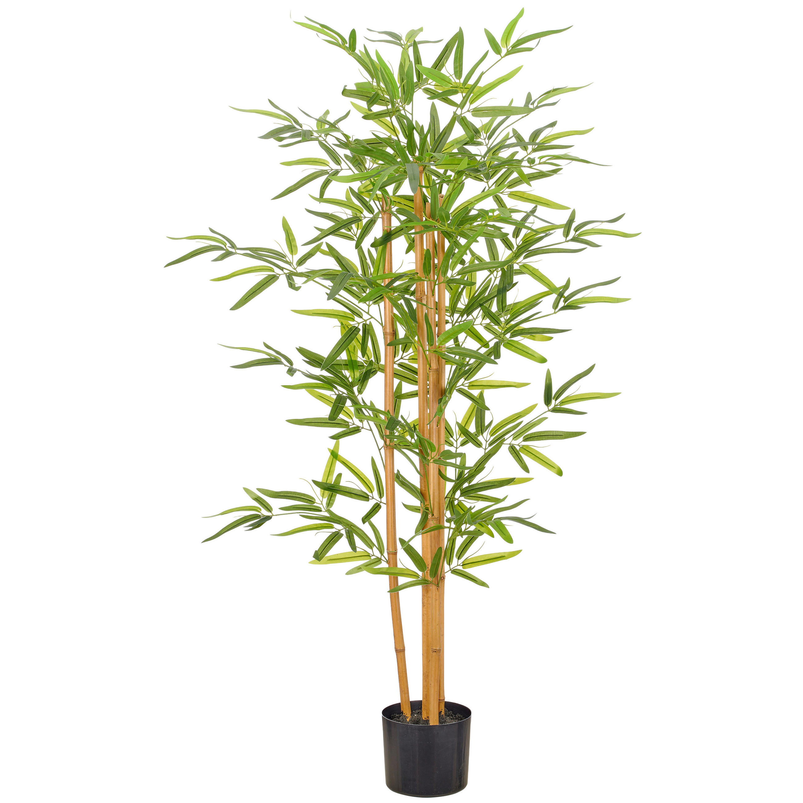 KUNSTPFLANZE Bambus 125 cm  - Schwarz/Braun, Basics, Kunststoff (125cm)