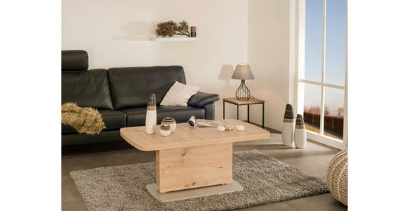 COUCHTISCH in Holzwerkstoff 110/63/53 cm  - Eichefarben/Silberfarben, KONVENTIONELL, Holzwerkstoff (110/63/53cm) - Venda