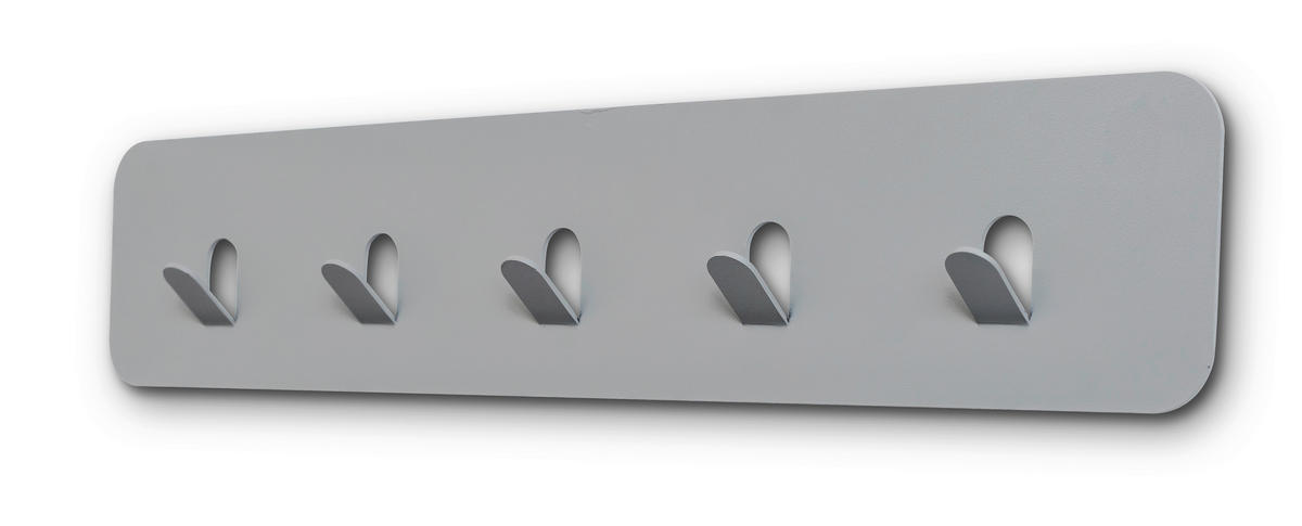 HAKENLEISTE  in Grau  - Grau, Design, Metall (50/10/3cm) - Xora
