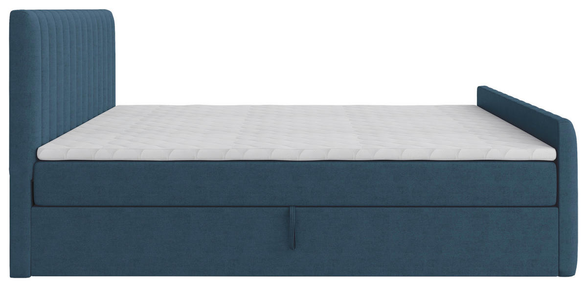 BOXBETT 140/200 cm  Blau  - Blau/Schwarz, Basics, Kunststoff/Textil (140/200cm) - Carryhome