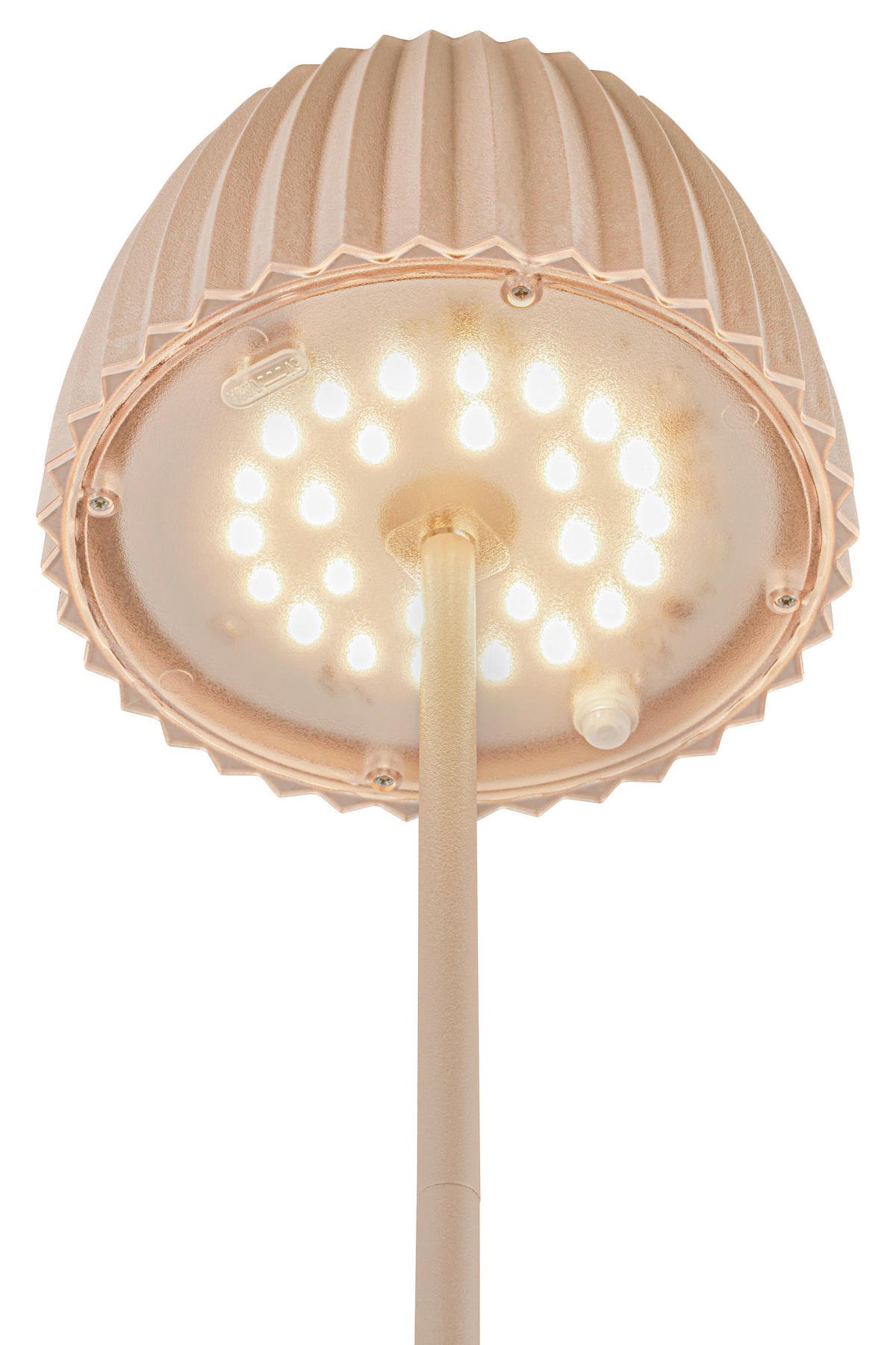 AKKU-TISCHLEUCHTE 14,5/36,5 cm  - Beige, Basics, Kunststoff/Metall (14,5/36,5cm)