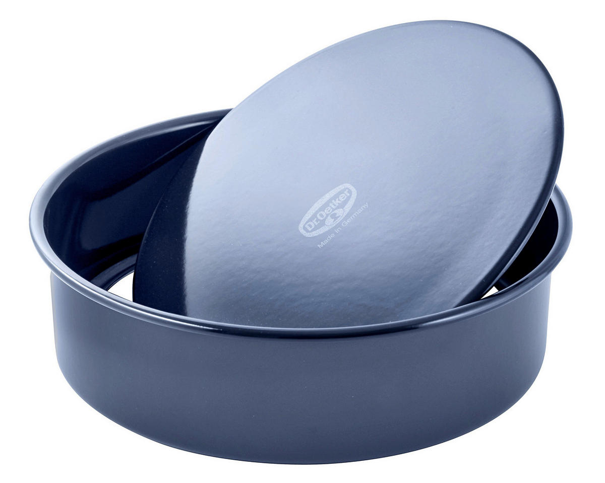 BACKFORM 26 cm  - Blau, Basics, Metall (26cm) - Dr.Oetker