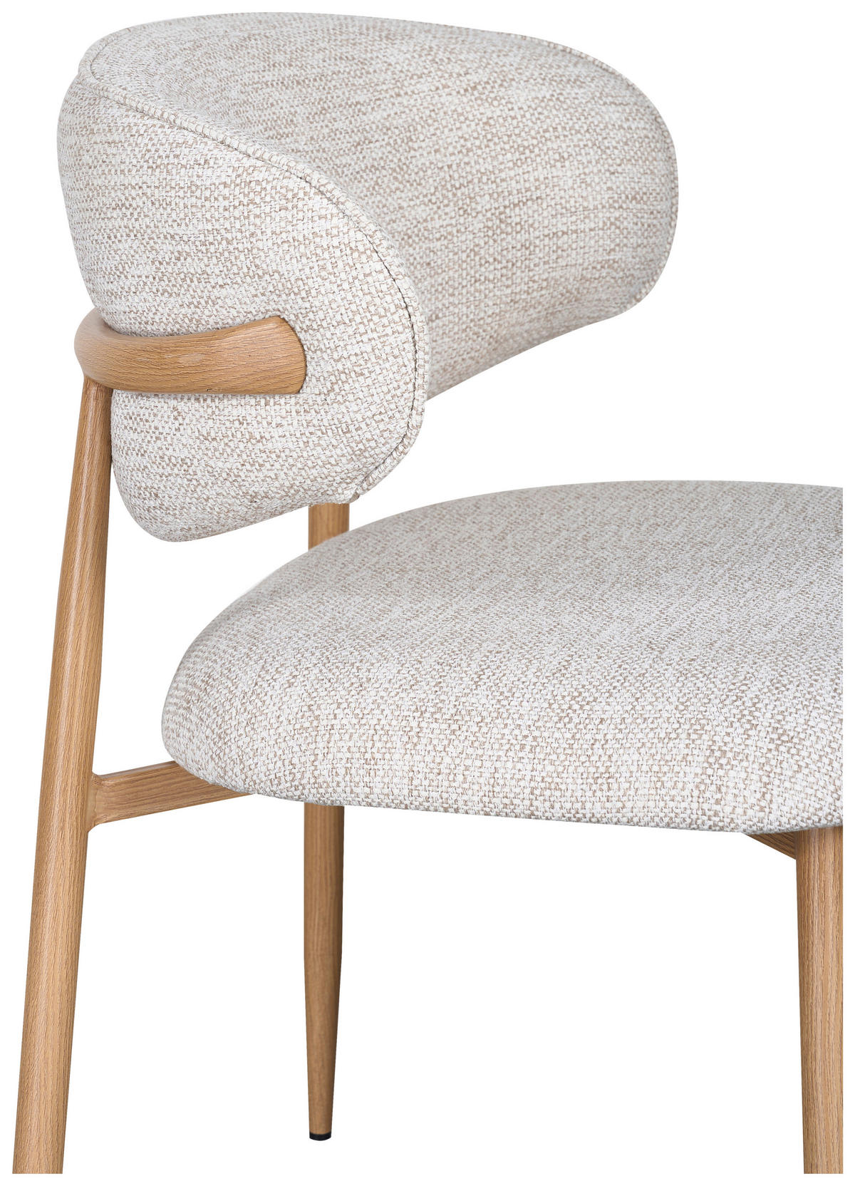 STUHL   Webstoff  Eichefarben, Beige  - Eichefarben/Beige, Design, Textil/Metall (54/80/59cm) - Novel