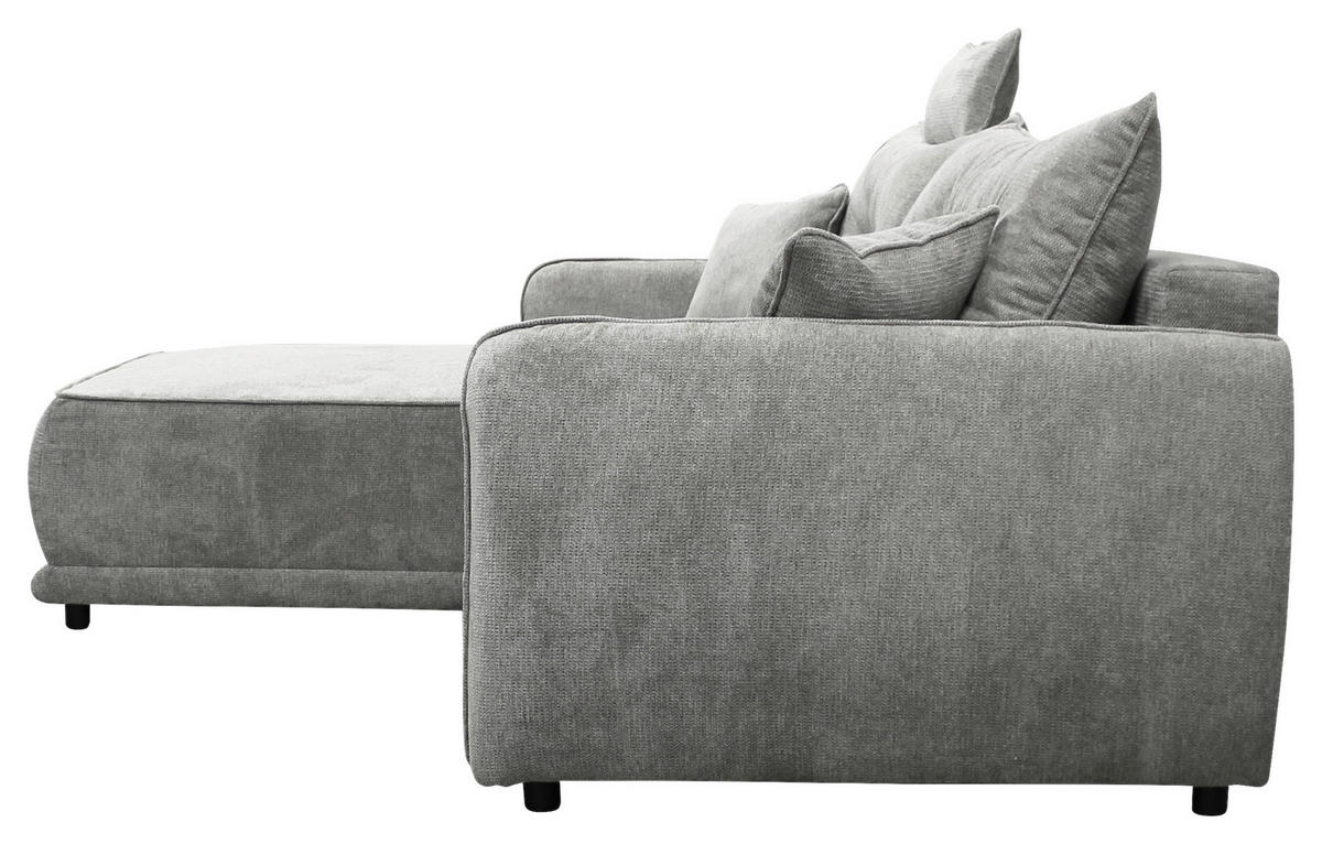 ECKSOFA in Struktur Grau  195/264 cm  - Beige/Schwarz, Design, Kunststoff/Textil (195/264cm) - MID.YOU