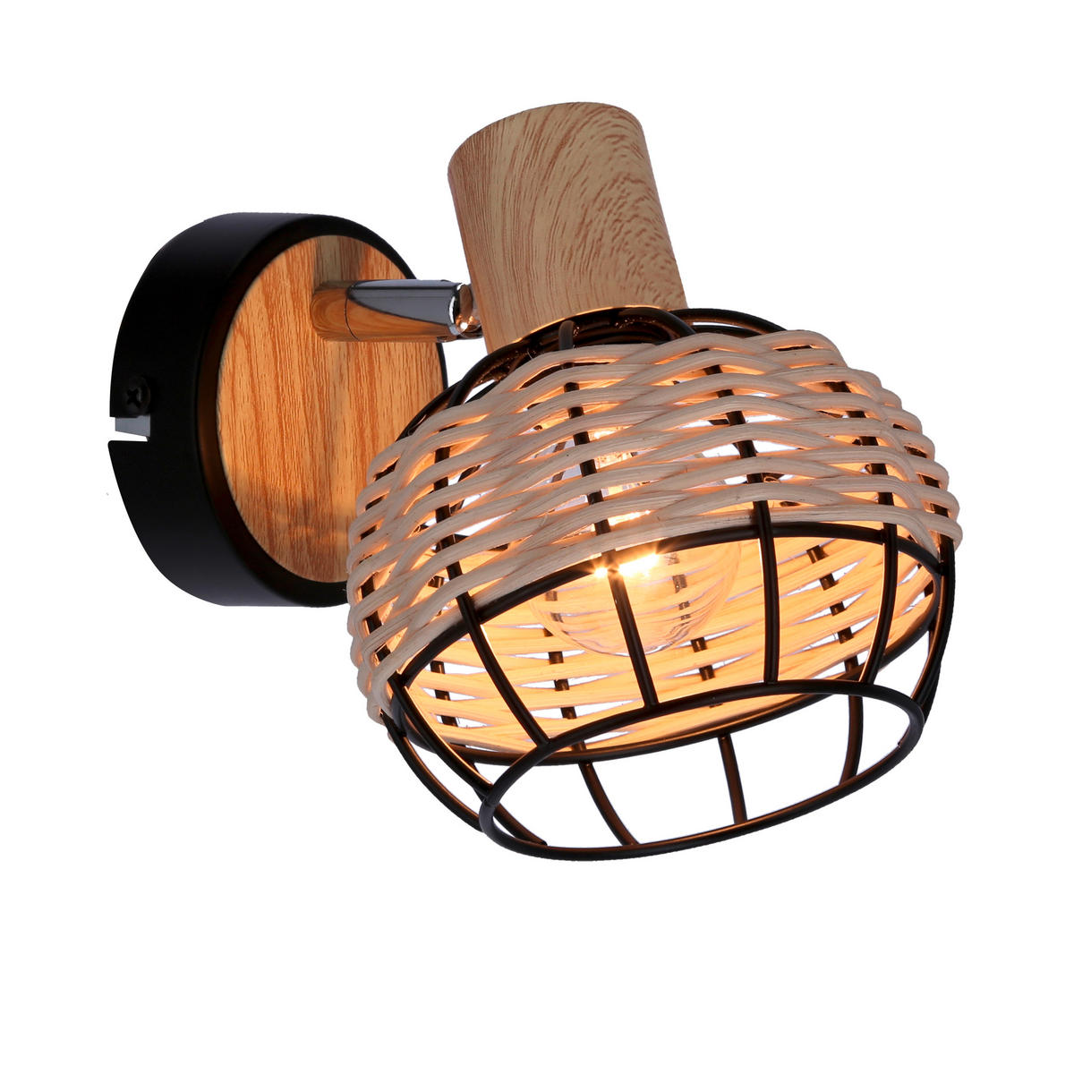 STRAHLER Tajga 18/12/14 cm   - Schwarz, Natur, Holz/Metall (18/12/14cm)