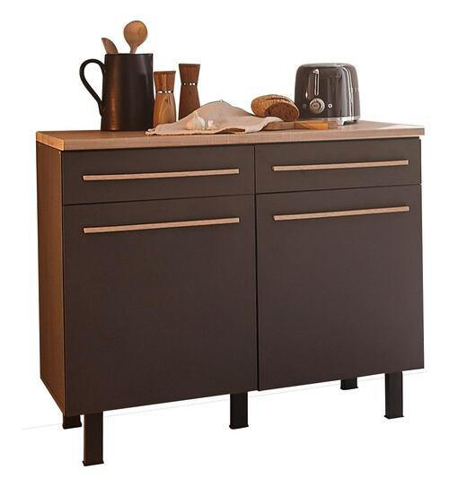 CORP INFERIOR DE BUCĂTĂRIE 100/90/60 cm   - stejar Sonoma/antracit, Design, plastic/material pe bază de lemn (100/90/60cm) - Xora