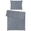 BETTWÄSCHE Tom Tailor Melange Bettwäsche mit Stehsaum Renforcé 140/200 cm  - Blau, Basics, Textil (140/200cm) - Herding
