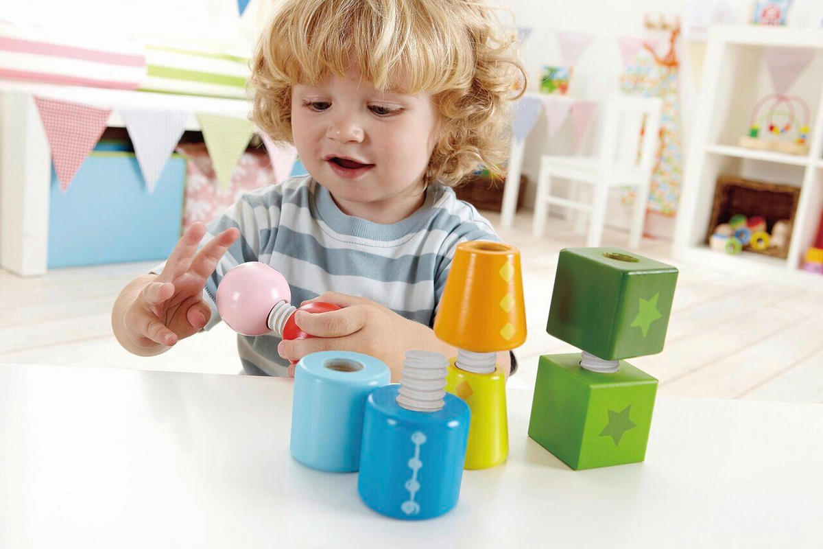 KONSTRUKTIONSSPIELZEUG - Pink/Gelb, Basics, Holz/Kunststoff (0,4kg) - Hape