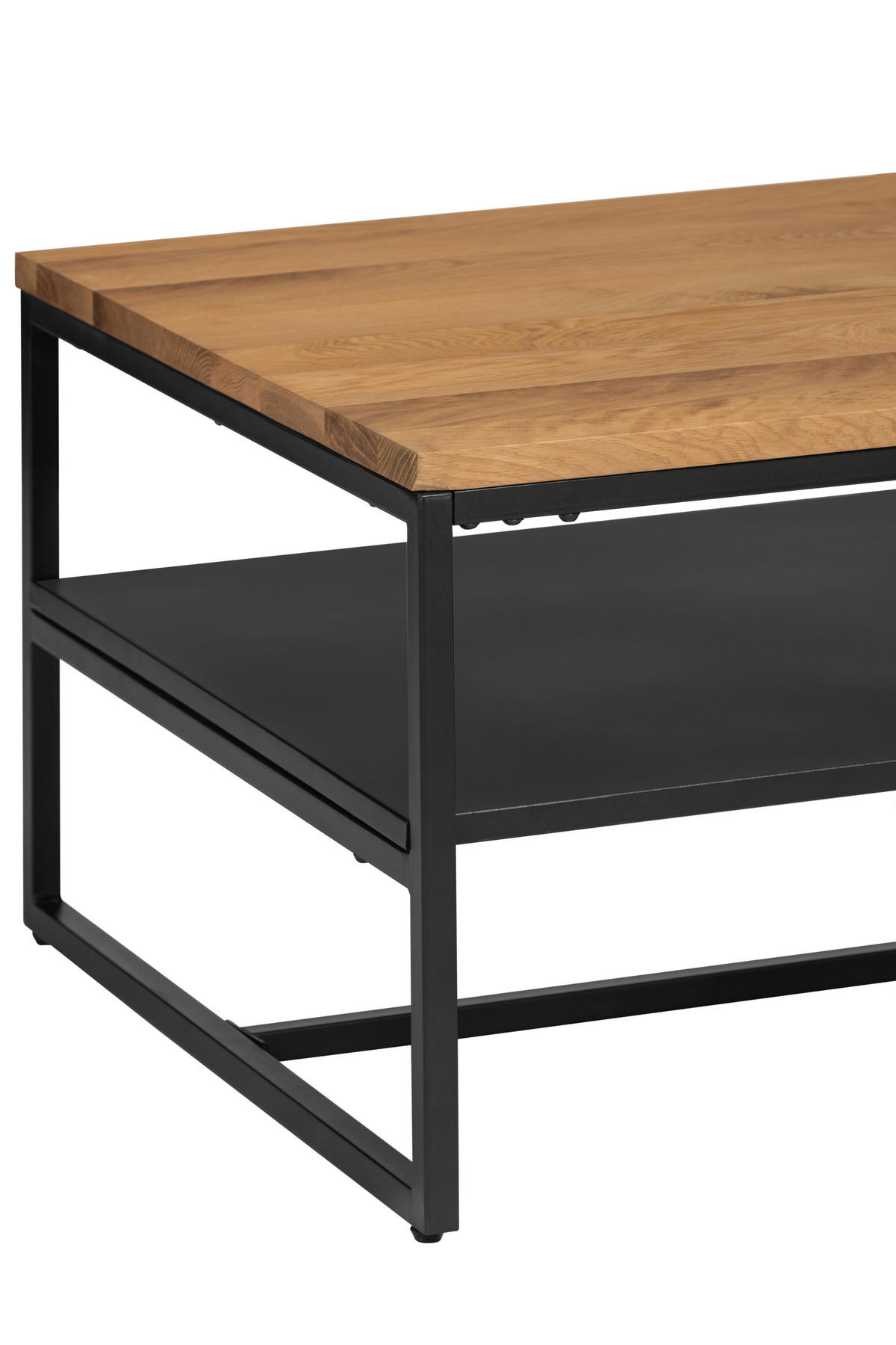 COUCHTISCH in Holz, Metall 70/70/45,5 cm  - Schwarz/Naturfarben, Design, Holz/Metall (70/70/45,5cm) - MID.YOU