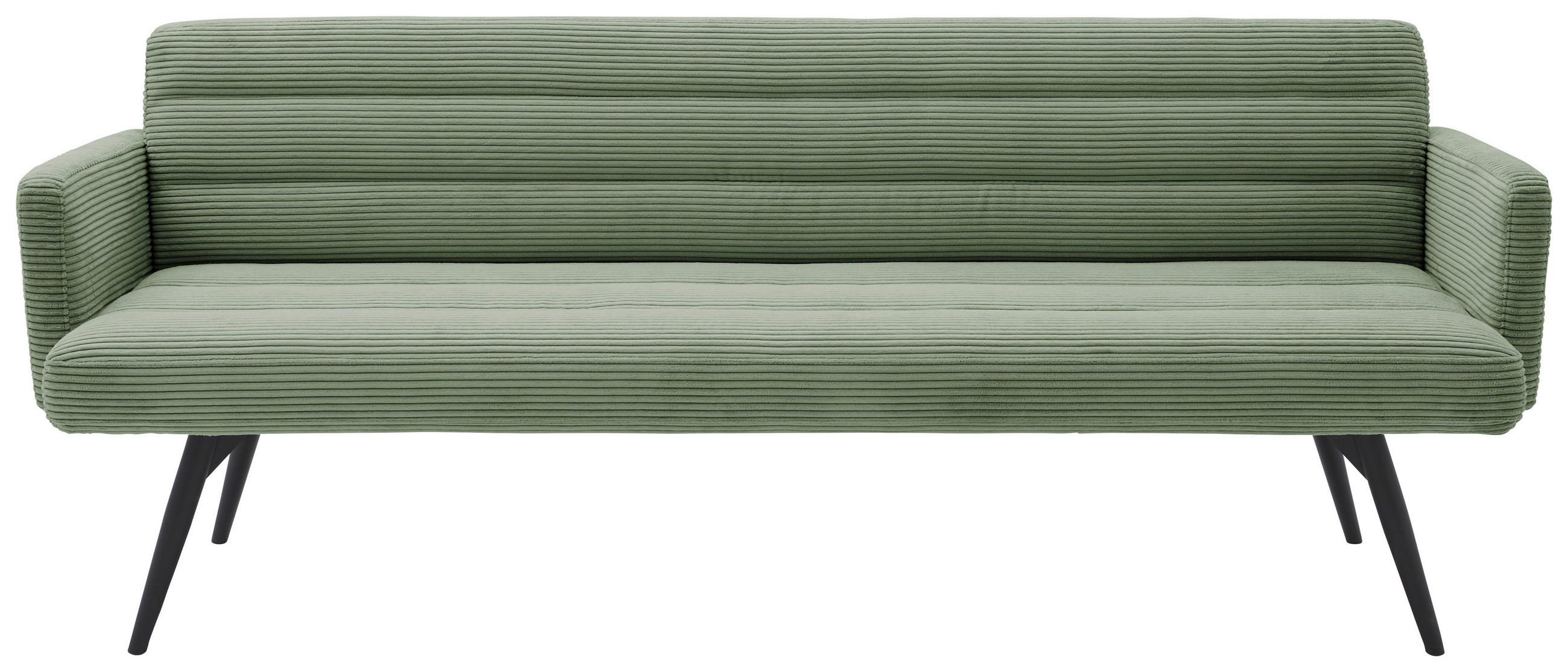 SITZBANK 216/86/68 cm  in Graugrün  - Schwarz/Graugrün, Design, Textil/Metall (216/86/68cm) - Dieter Knoll