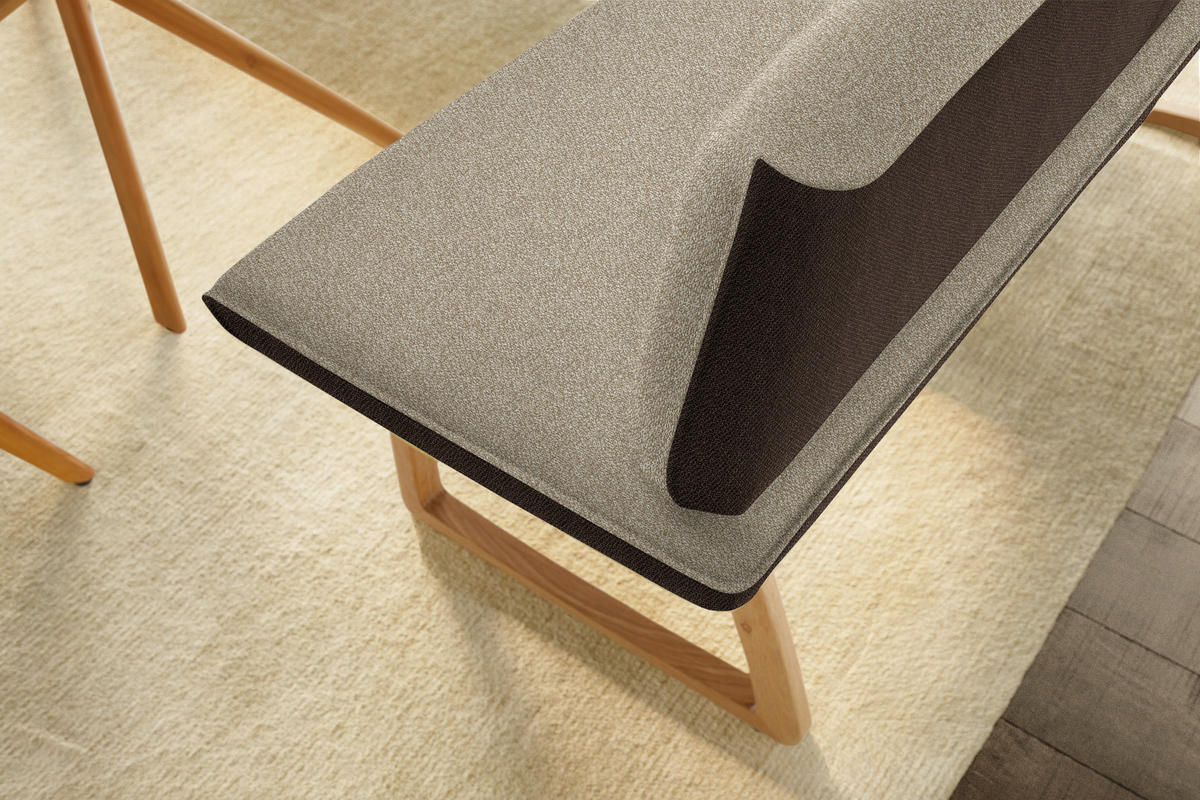 ECKBANK 162/237 cm  in Braun, Beige  - Eichefarben/Beige, Design, Holz/Textil (162/237cm) - Koinor