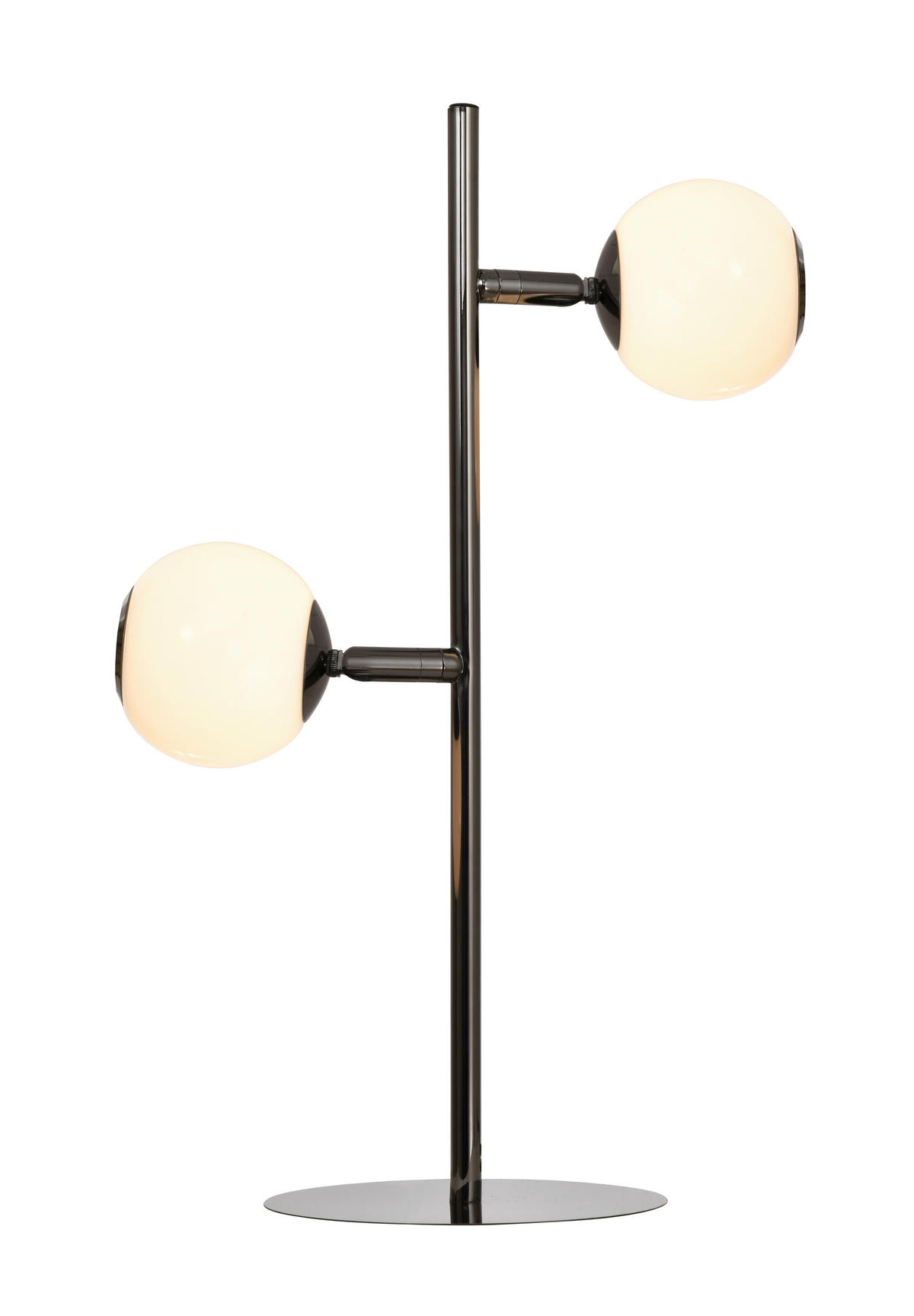 LED-TISCHLEUCHTE Luberon 32,5/49,5/19 cm  - Schwarzchrom, Design, Glas/Kunststoff (32,5/49,5/19cm)