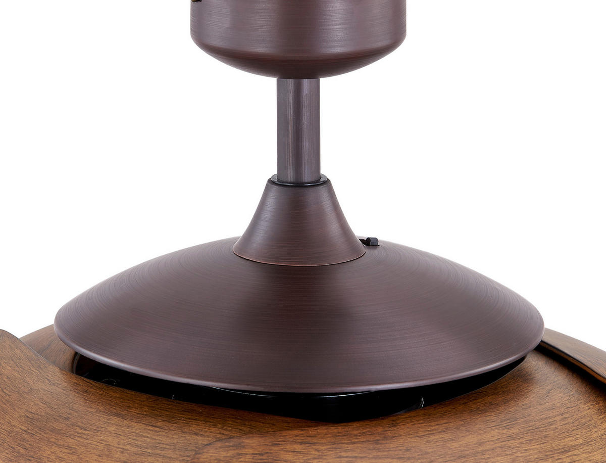 DECKENVENTILATOR  122/41 cm    - Walnussfarben/Bronzefarben, Basics, Kunststoff/Metall (122/41cm) - P & B