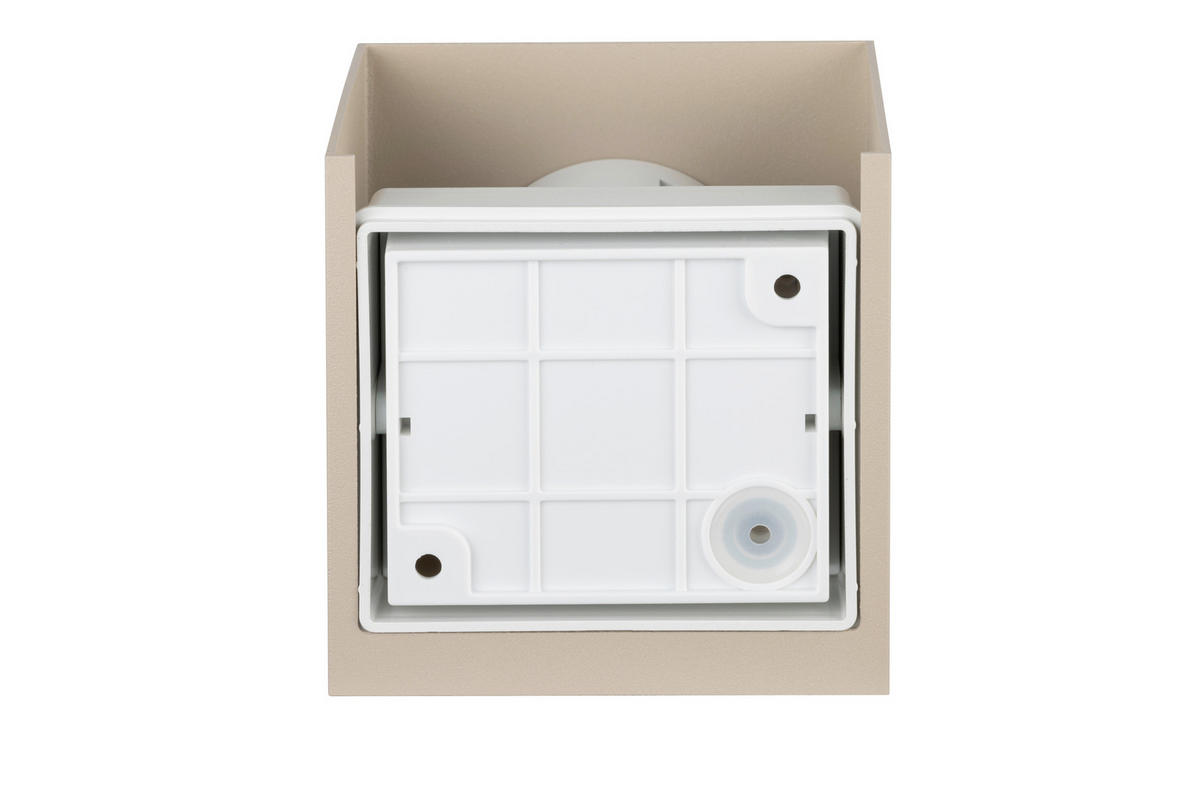 LED-WANDLEUCHTE 10/10/10 cm   - Sandfarben, Basics, Kunststoff/Metall (10/10/10cm) - Novel