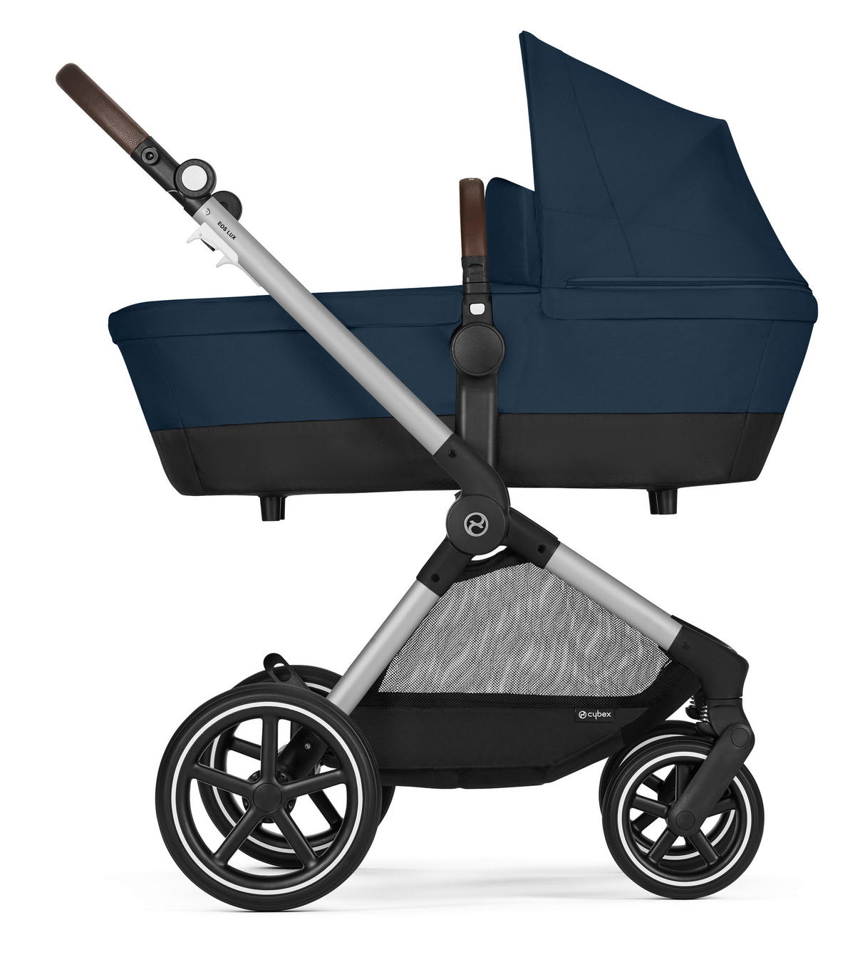 KINDERWAGENSET Eos Lux  - Silberfarben/Dunkelblau, Basics, Textil/Metall (85/61/116cm) - Cybex
