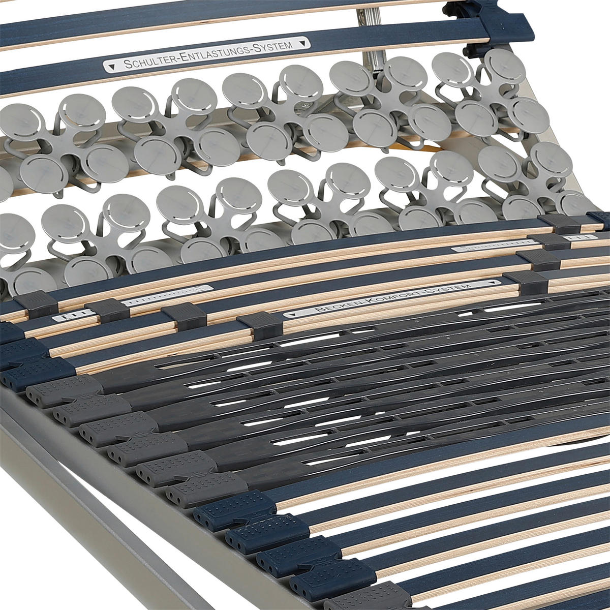 LATTENROST 140/200 cm  - Blau/Wengefarben, Basics, Holz/Kunststoff (140/200cm) - Novel