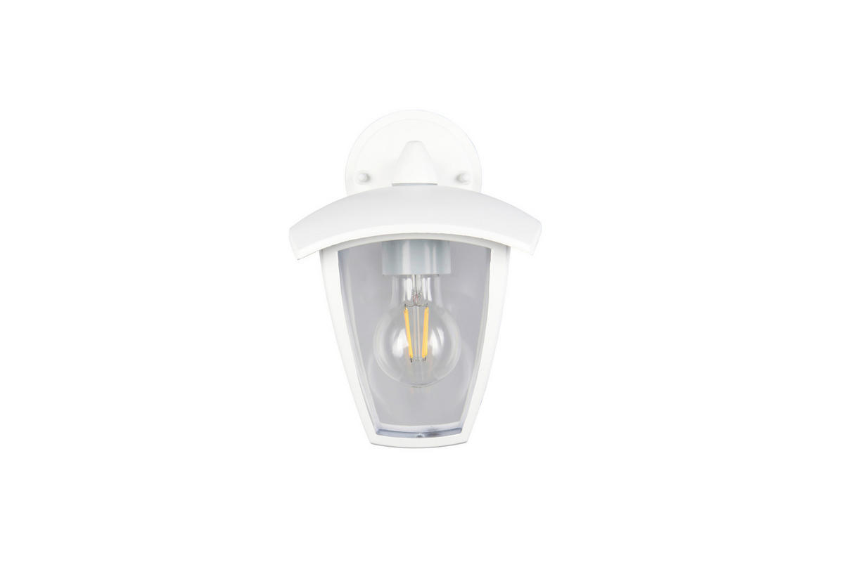 AUSSENWANDLEUCHTE Venta 17/24/20 cm  - Transparent/Weiß, KONVENTIONELL, Kunststoff/Metall (17/24/20cm) - Trio Leuchten