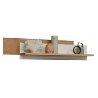 WANDBOARD Balkeneiche furniert Weiß, Eichefarben  - Eichefarben/Weiß, Design, Holz (157,5/33,6/25cm) - Dieter Knoll