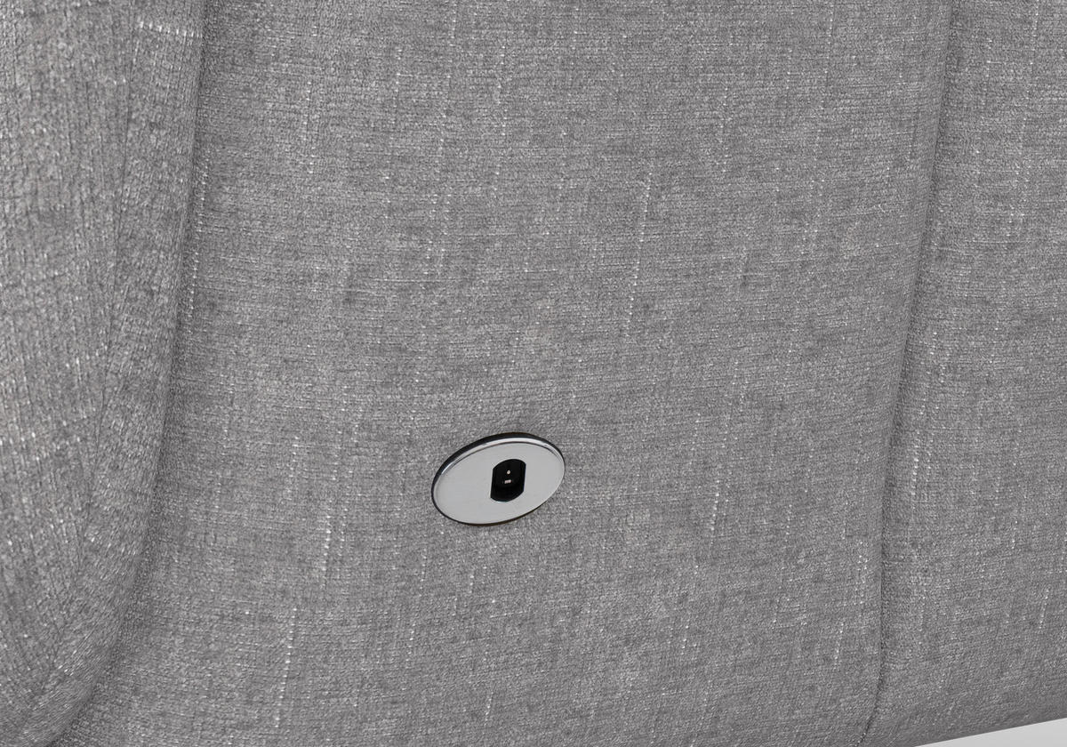 SESSEL in Flachgewebe Hellgrau  - Hellgrau/Schwarz, Konventionell, Textil/Metall (74/112/82cm) - Sit & More