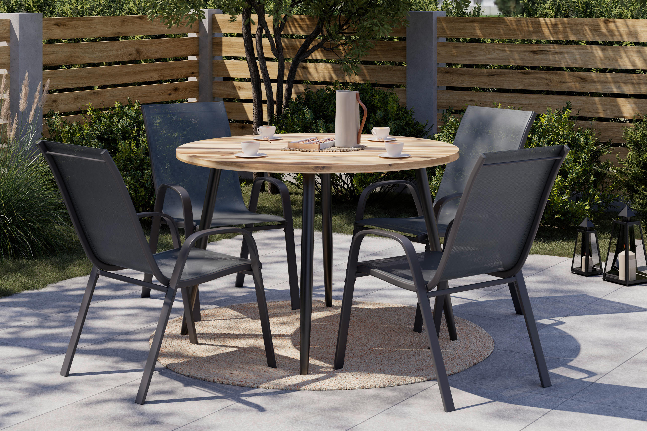 STOL VRTNI     boje bagrema  drvo, metal  - boje bagrema, Moderno, drvo/metal (120/120/76cm) - Ambia Garden