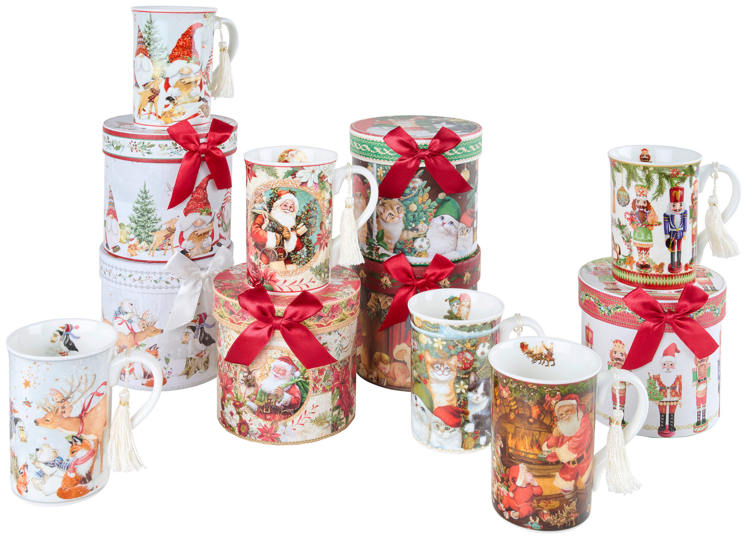 LONČEK ZA KAVO    320 ml     0,32 l  - večbarvno, Trendi, keramika (0,32l) - X-Mas