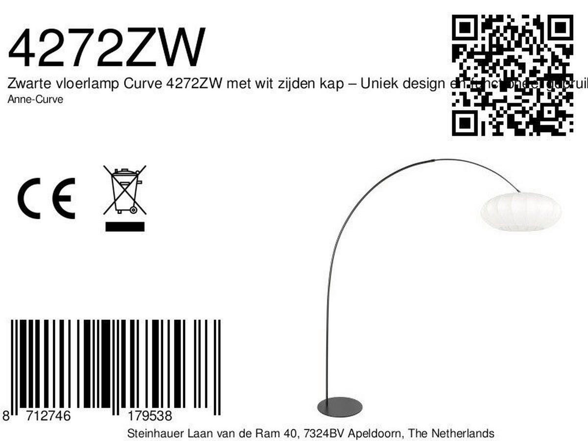 STEHLEUCHTE - Weiss/Schwarz, Trend, Textil/Metall (50/240/230cm)