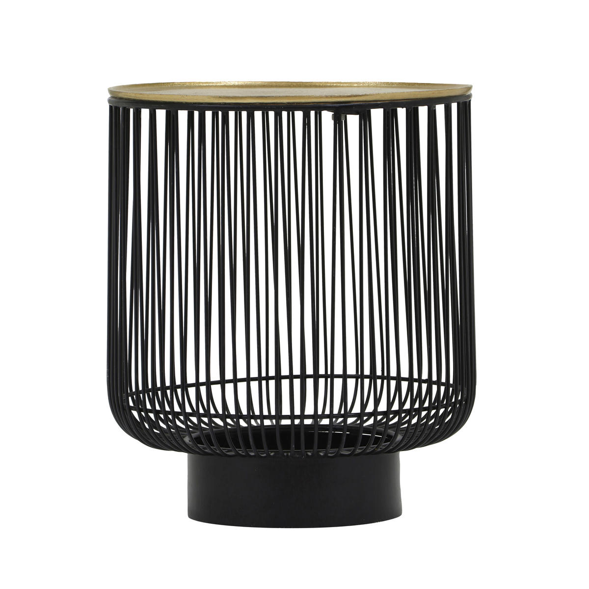 BEISTELLTISCH 41/41/46 cm Schwarz, Goldfarben rund  - Goldfarben/Schwarz, Design, Metall (41/41/46cm) - Boxxx
