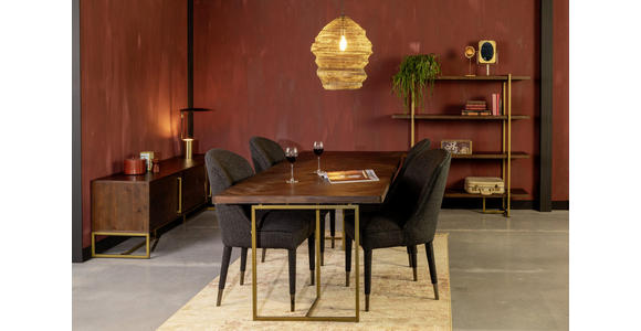 SIDEBOARD 180/60/45 cm - Messingfarben/Akaziefarben, KONVENTIONELL, Holz/Holzwerkstoff (180/60/45cm) - Ambia Home
