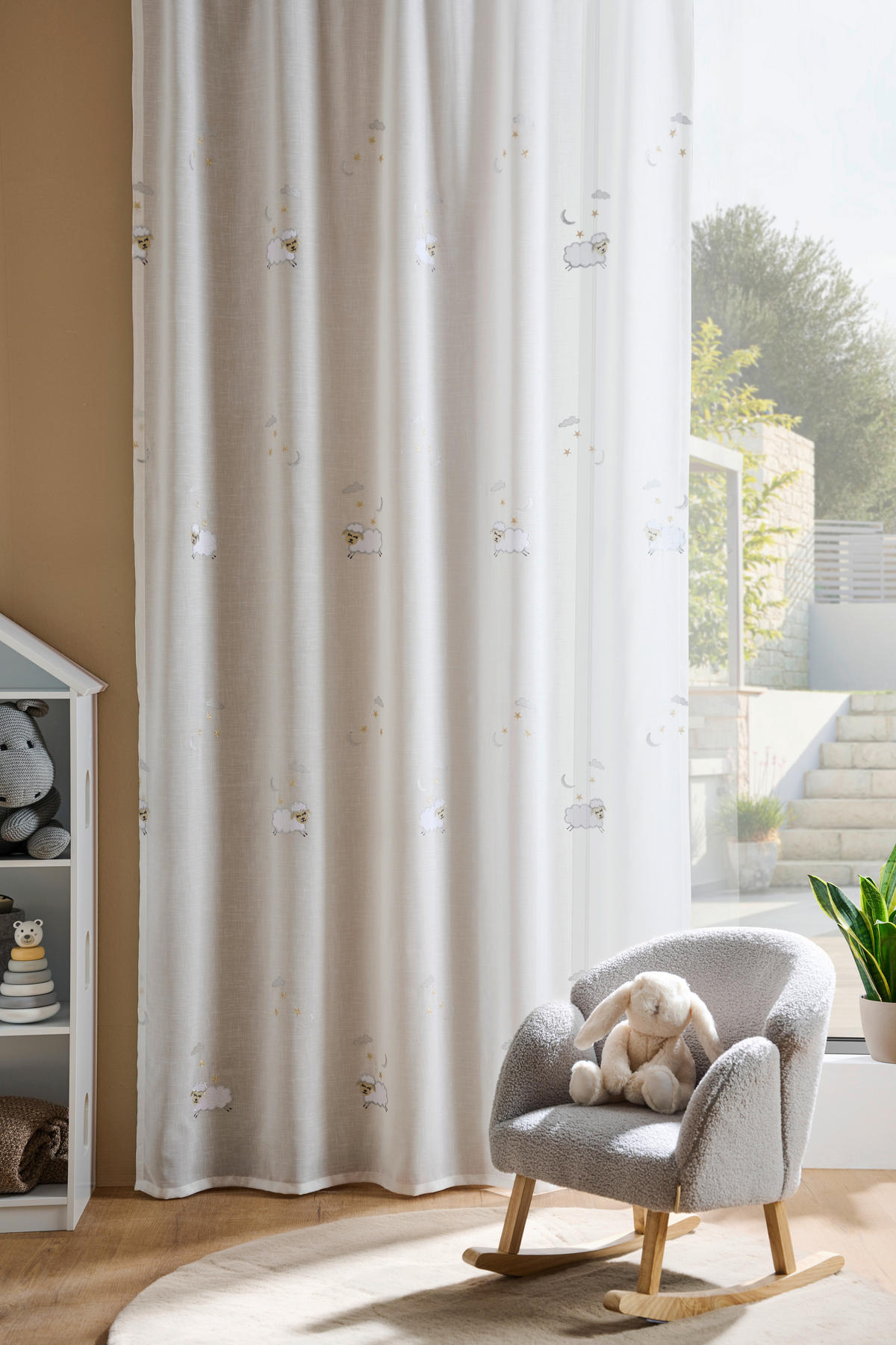 KINDERVORHANG halbtransparent   - Creme, Konventionell, Textil (140/245cm) - Ben'n'jen