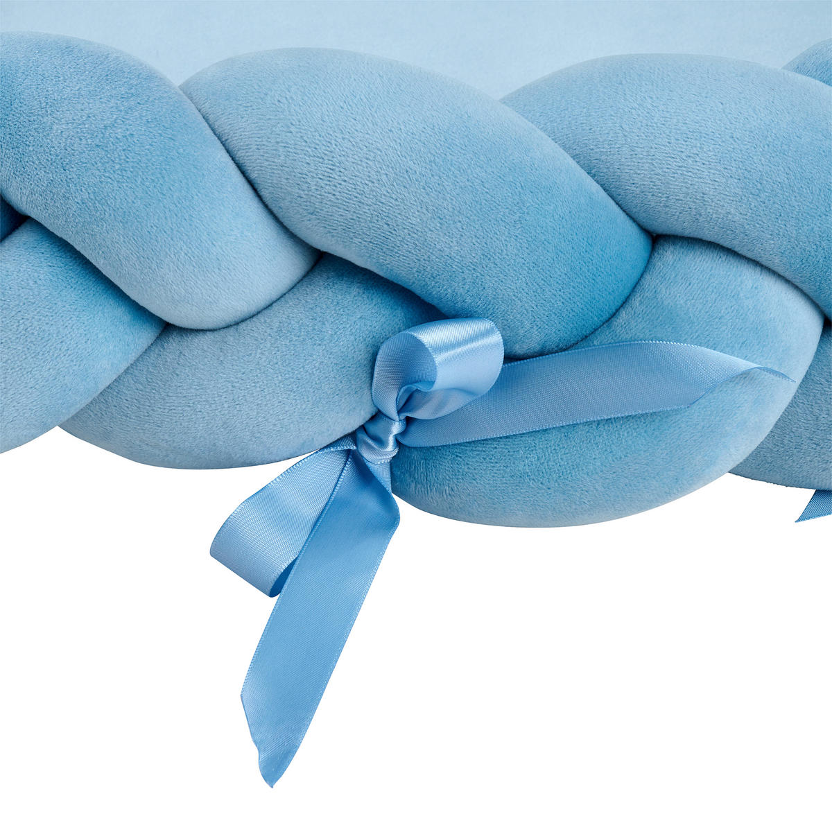 NESTCHEN Braided Babynest  85/45/15 cm   - Pastellblau, Basics, Textil (85/45/15cm) - Patinio