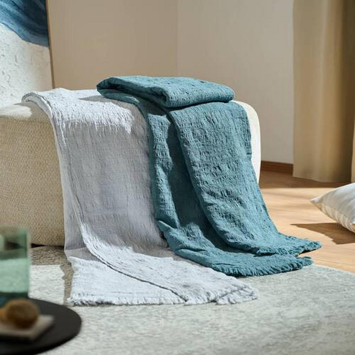 CUVERTURĂ 220/240 cm  - petrol, Konventionell, textil (220/240cm) - Novel