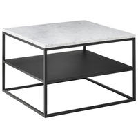 COUCHTISCH Metall 65/65/41,5 cm  - Schwarz, Design, Stein/Metall (65/65/41,5cm) - Johann Jakob