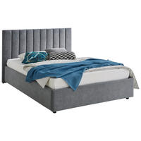 POLSTERBETT 140/200 cm  in Anthrazit  - Anthrazit/Schwarz, Design, Holz/Textil (140/200cm) - Boxxx
