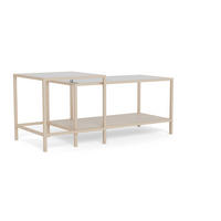 COUCHTISCH Metall, Glas, Holzwerkstoff 90/50/50 cm  - Klar/Grau, Design, Glas/Holzwerkstoff (90/50/50cm) - MID.YOU