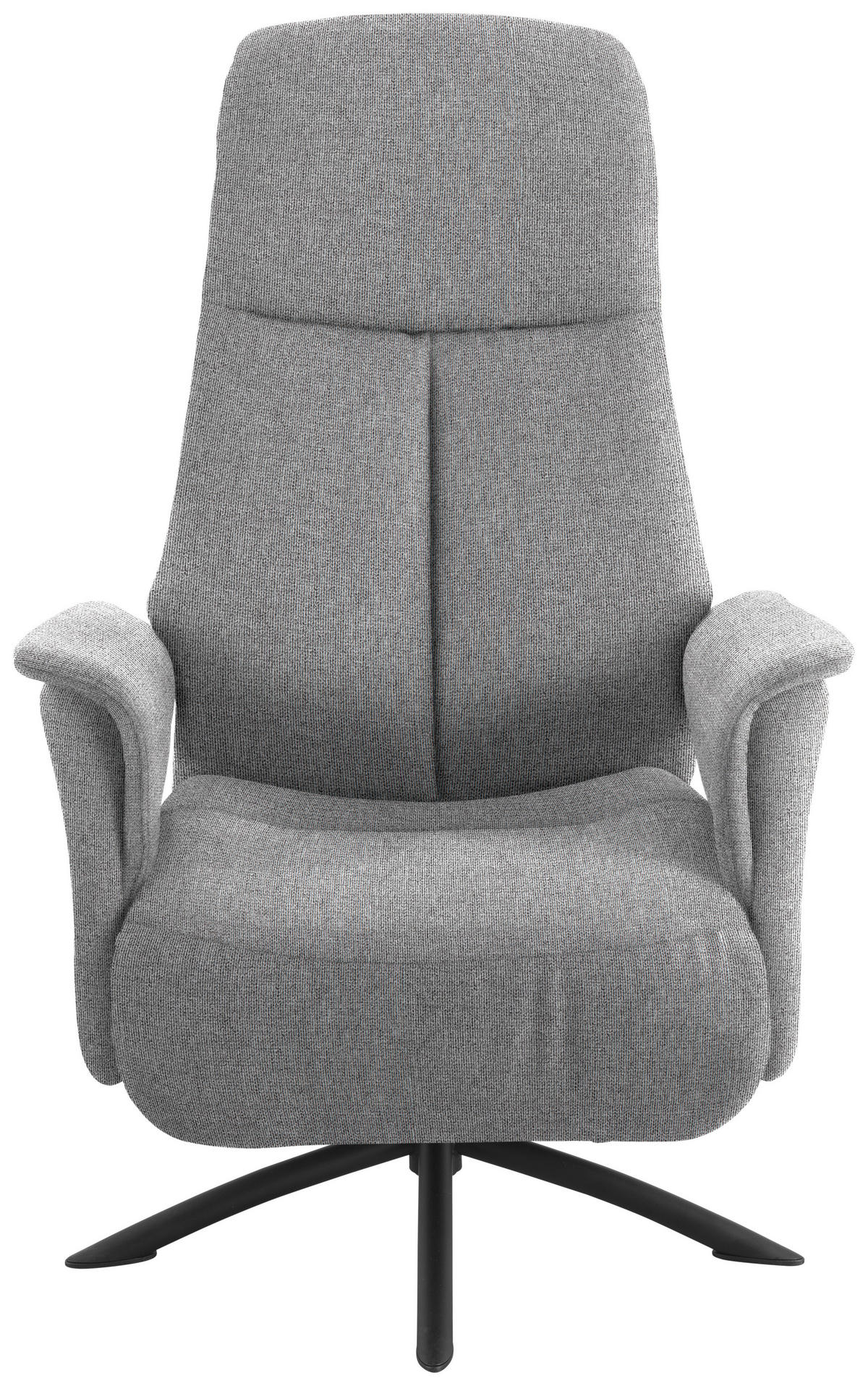 RELAXSESSEL Webstoff Relaxfunktion, Kopfteilverstellung    - Schwarz/Grau, Design, Textil/Metall (73/108/86cm) - Welnova