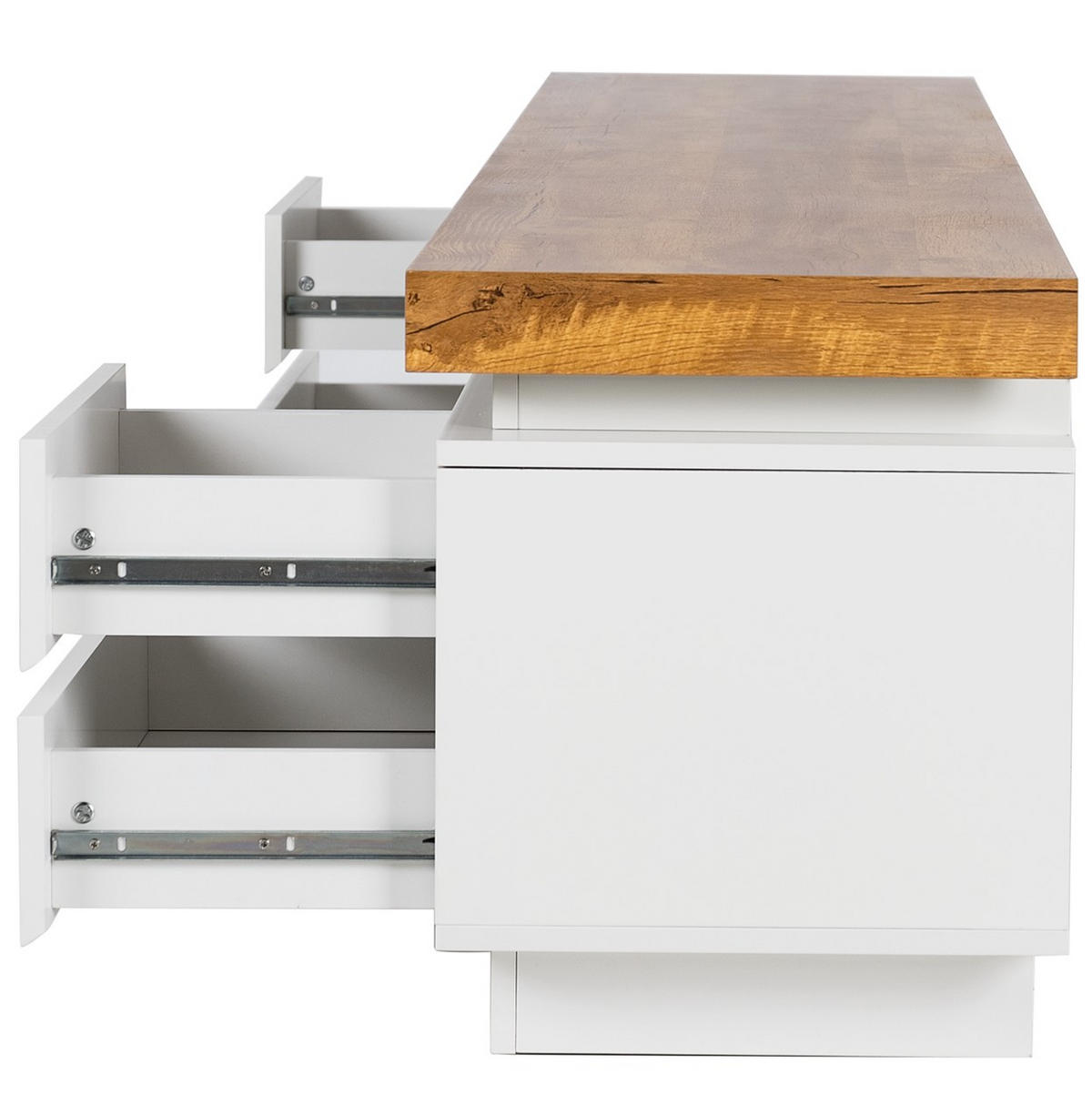 LOWBOARD  in 175/48/40 cm  - Eichefarben/Weiß, Design, Holzwerkstoff (175/48/40cm) - Livetastic