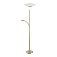 LED-STEHLEUCHTE 60/50/181 cm    - Messingfarben, Basics, Glas/Kunststoff (60/50/181cm) - Paul Neuhaus