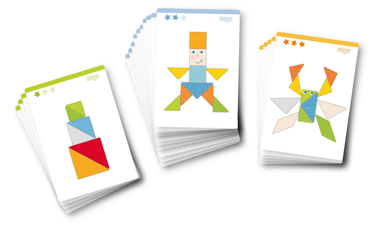 LERNSPIEL Legespiel Bunter Tangram-Mix  - Multicolor, Basics, Naturmaterialien/Holz - Haba