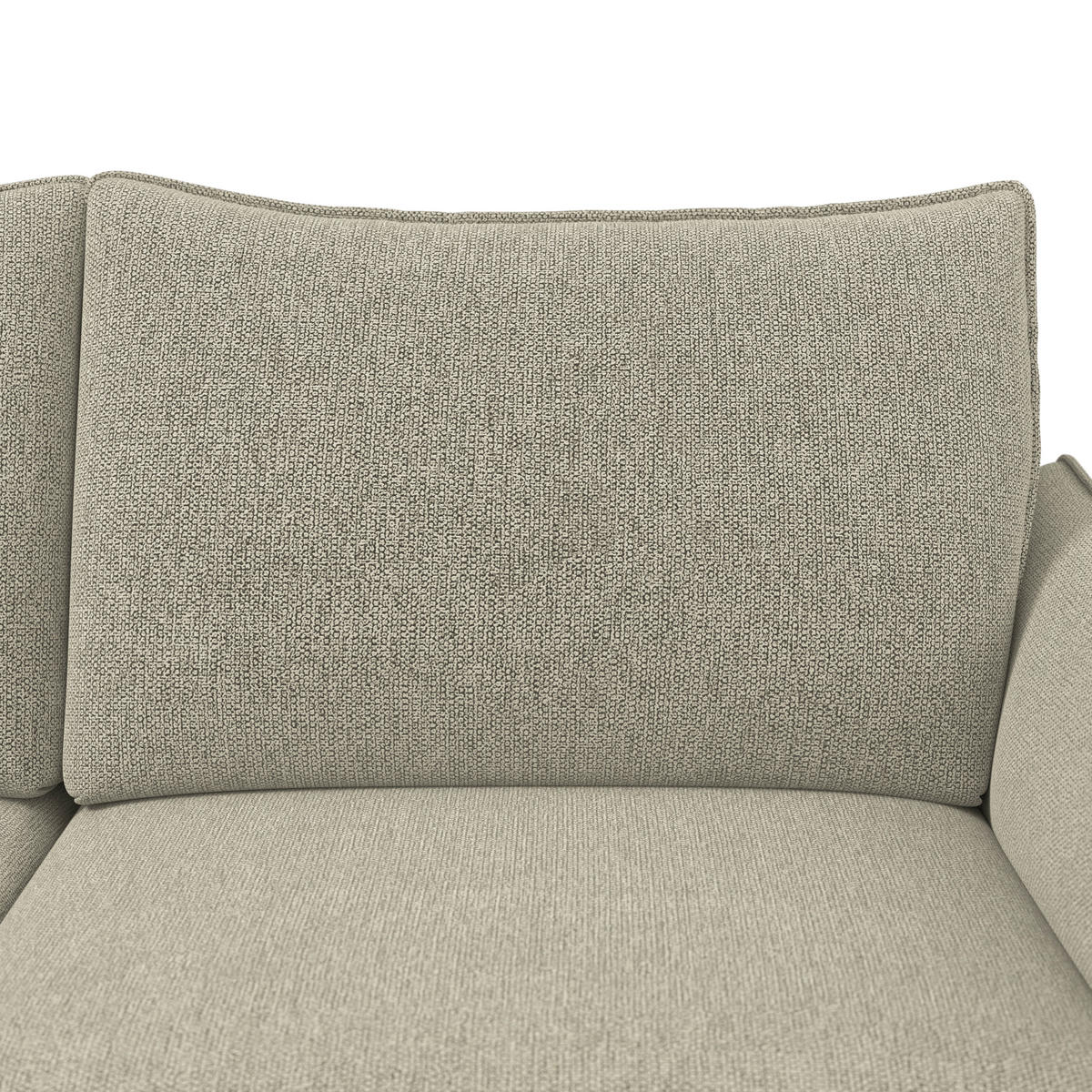 3-SITZER-SOFA Chenille Beige  - Beige/Schwarz, Konventionell, Textil/Metall (184/90/92cm) - Elegando