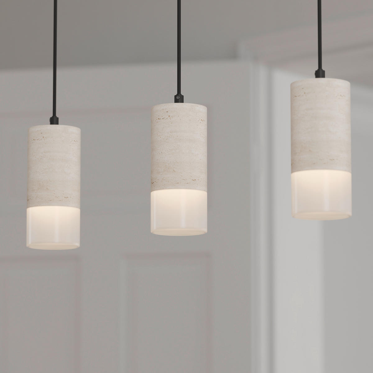 LED-HÄNGELEUCHTE 86/8/150 cm  - Pinienfarben, Design, Kunststoff/Stein (86/8/150cm) - Dieter Knoll