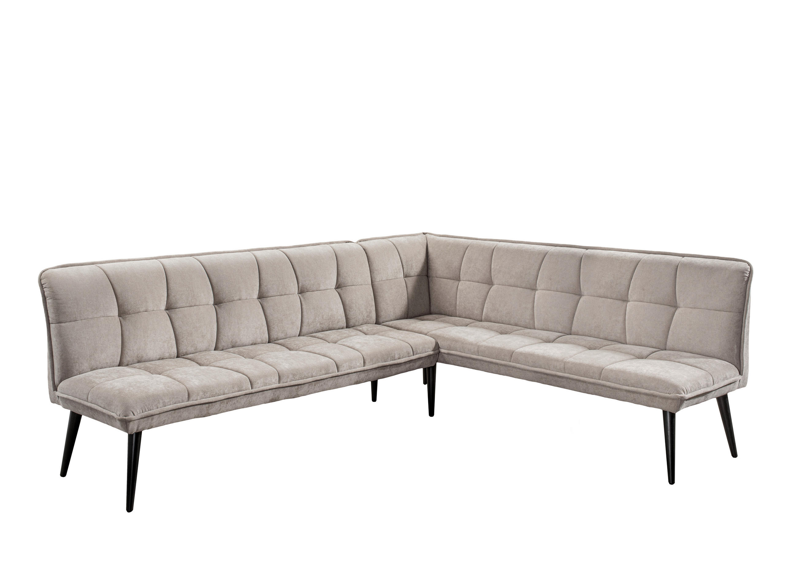 KLUPA KUTNA  boje pijeska  drvo, tekstil, drvni materijal      - boje pijeska/crna, Moderno, drvni materijal/drvo (260/201cm) - Livetastic