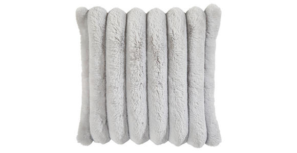 FELLKISSENHÜLLE ZUZANNO 48/48 cm - Silberfarben, Textil (48/48cm) - Novel