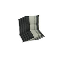 SESSELAUFLAGENSET in Anthrazit Schriftzug  - Anthrazit, Basics, Textil (50/7/100cm)