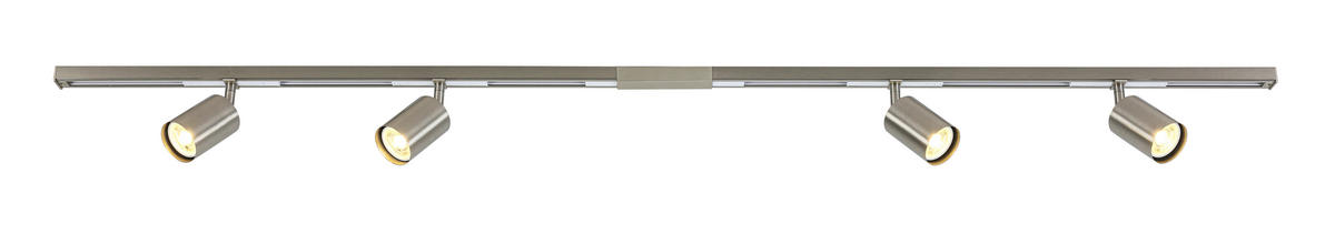 SCHIENENSYSTEM 120/5,5/14 cm  - Nickelfarben, Trend, Kunststoff/Metall (120/5,5/14cm) - Collett's Monde