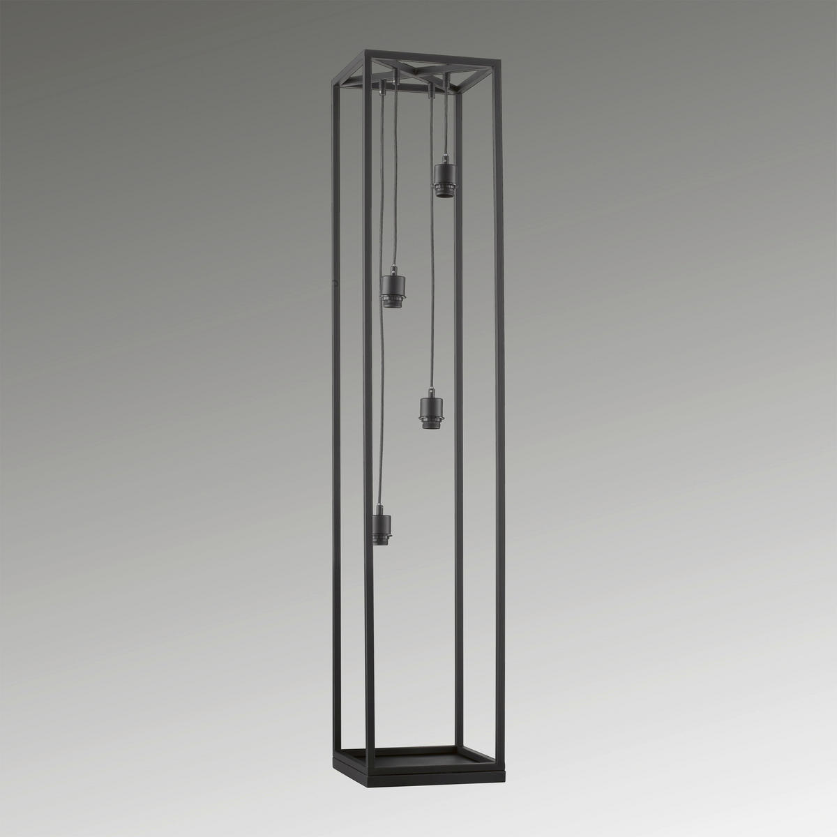 STEHLEUCHTE - Schwarz, Basics, Metall (30/30/152,50cm) - Fischer & Honsel