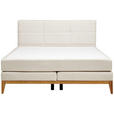 BOXSPRINGBETT 180/200 cm  in Beige  - Eichefarben/Beige, KONVENTIONELL, Holz/Textil (180/200cm) - Carryhome