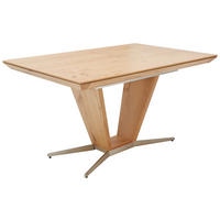 JEDÁLENSKÝ STÔL, divoký dub, niklová, farba duba, prírodná farba, 140/90/76 cm - prírodná farba/farba duba, Design, kov/drevo (140/90/76cm) - Ambiente
